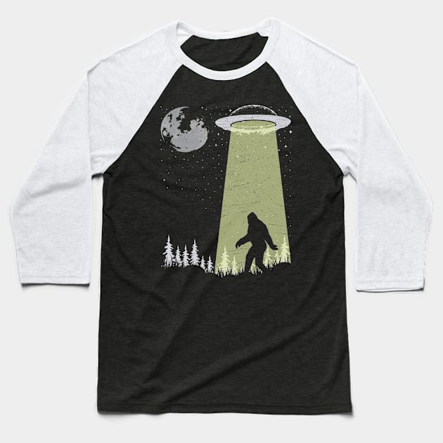 Bigfoot Ufo Baseball T-Shirt by Tesszero